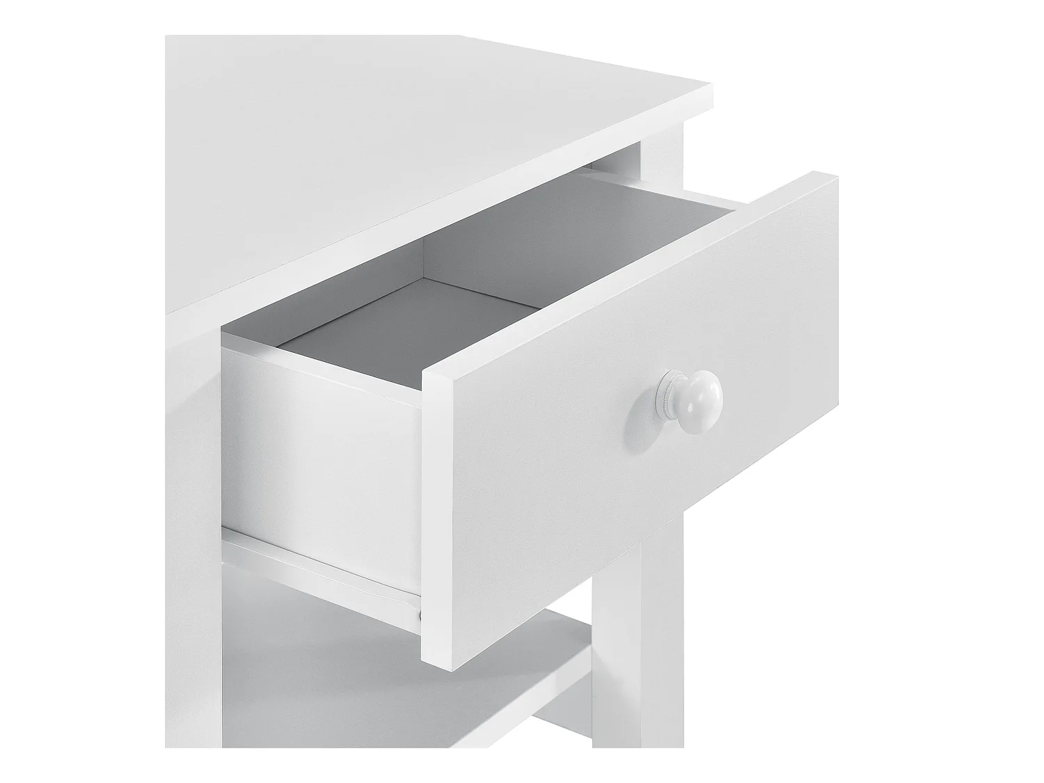 Table de chevet nuit effet bois blanche 40 x 29.7 x 41.5 cm 03_0004200