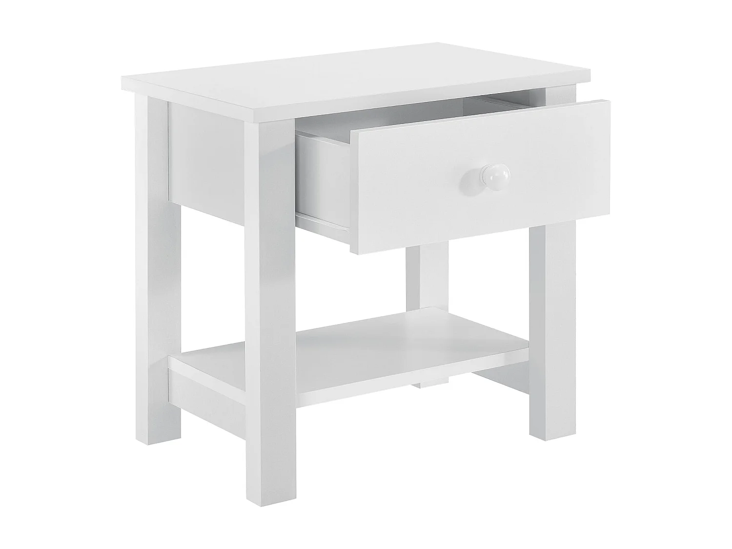 Mesa de cabeceira em MDF 41,5cm com 1 gaveta branca 03_0004200