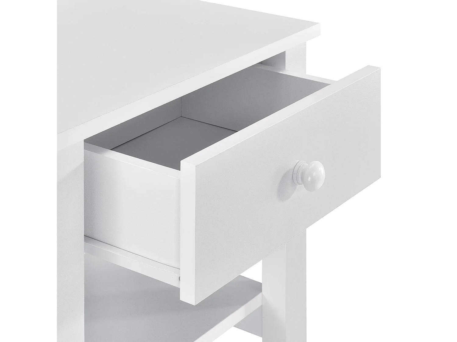 Mesa de cabeceira em MDF 41,5cm com 1 gaveta branca 03_0004200