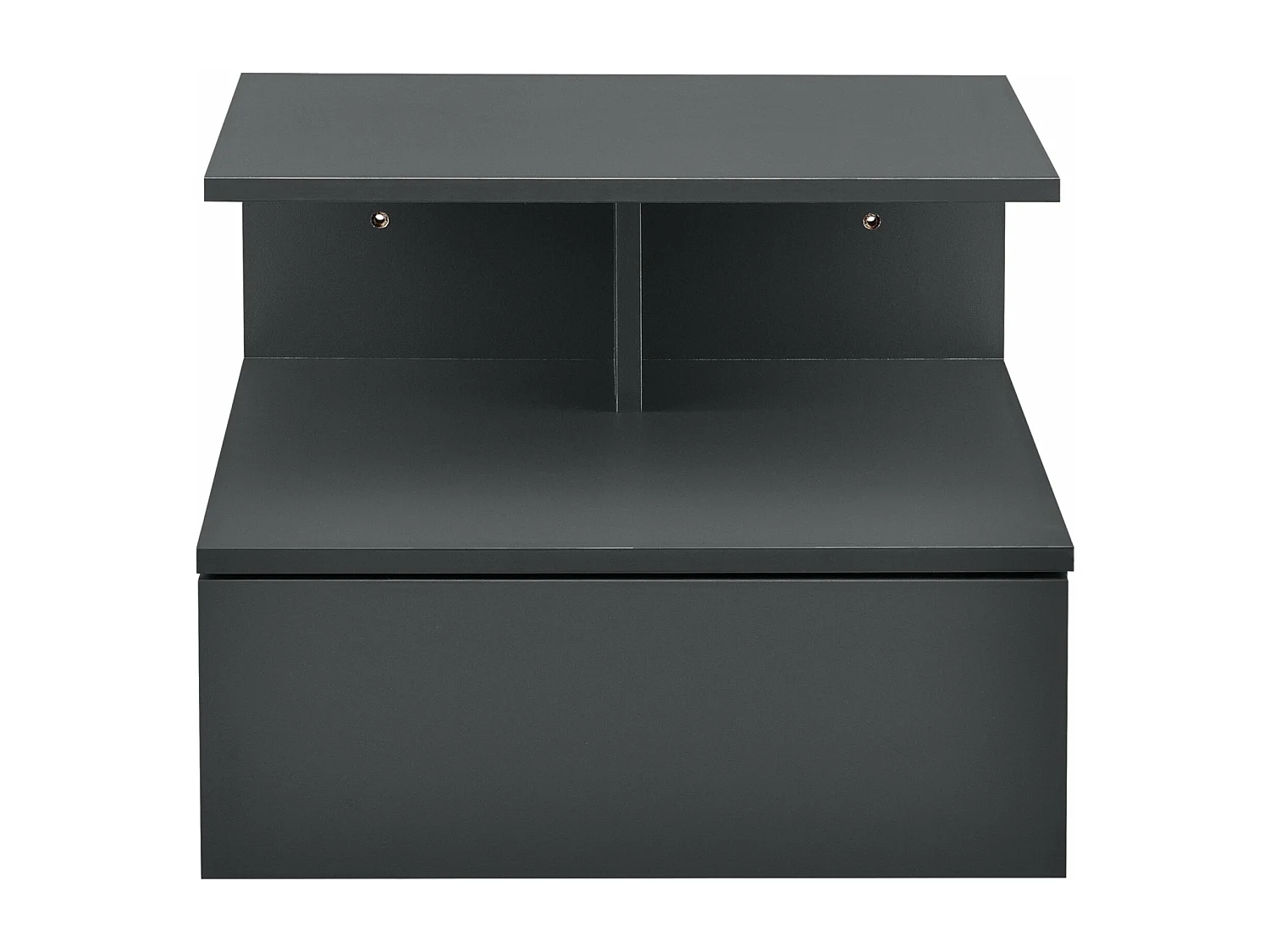 Armário de parede de mesa de cabeceira com gaveta de armazenamento 40 cm cinza escuro 03_0000828