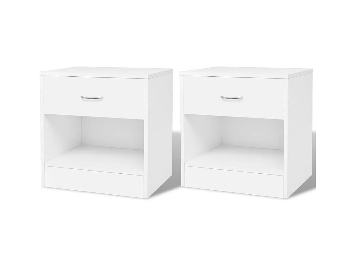 Lot de 2 tables blanche 36.5 x 30.5 x 38 cm 1402141