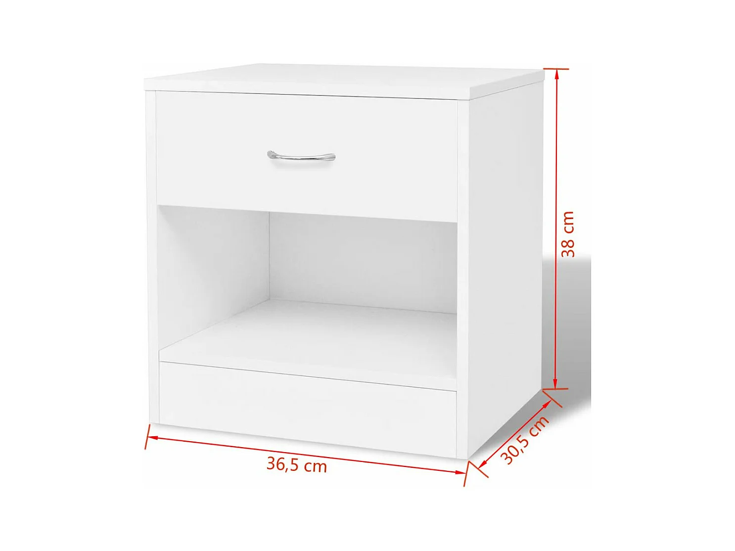 Lot de 2 tables blanche 36.5 x 30.5 x 38 cm 1402141