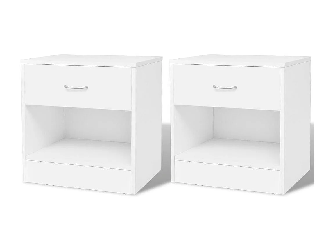 Lot de 2 tables blanche 36.5 x 30.5 x 38 cm 1402141