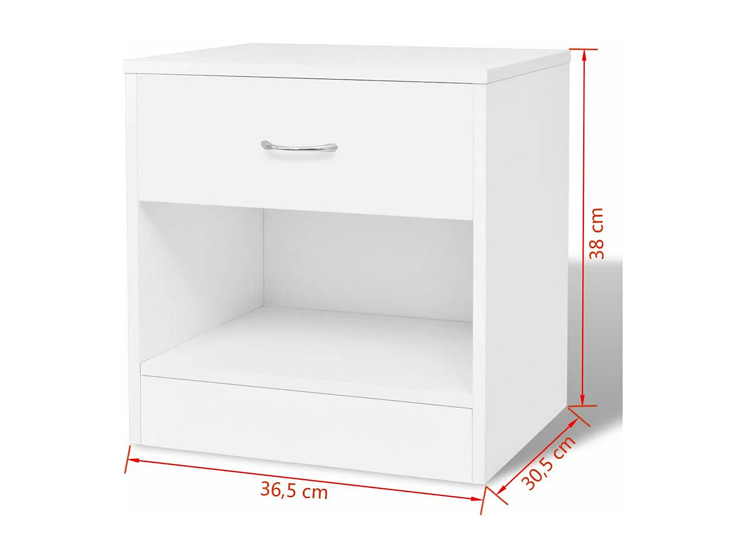 Lot de 2 tables blanche 36.5 x 30.5 x 38 cm 1402141