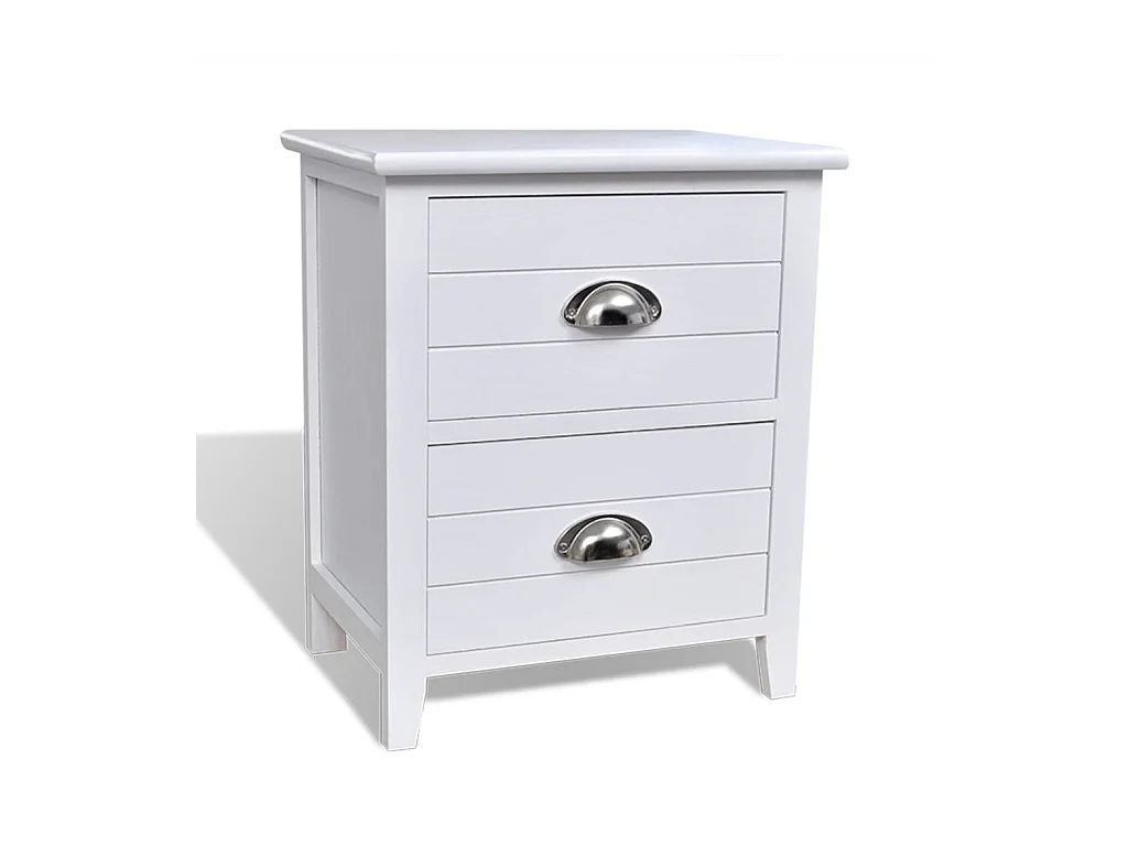 Lot de 2 tables blanche 38 x 28 x 45 cm 1402121