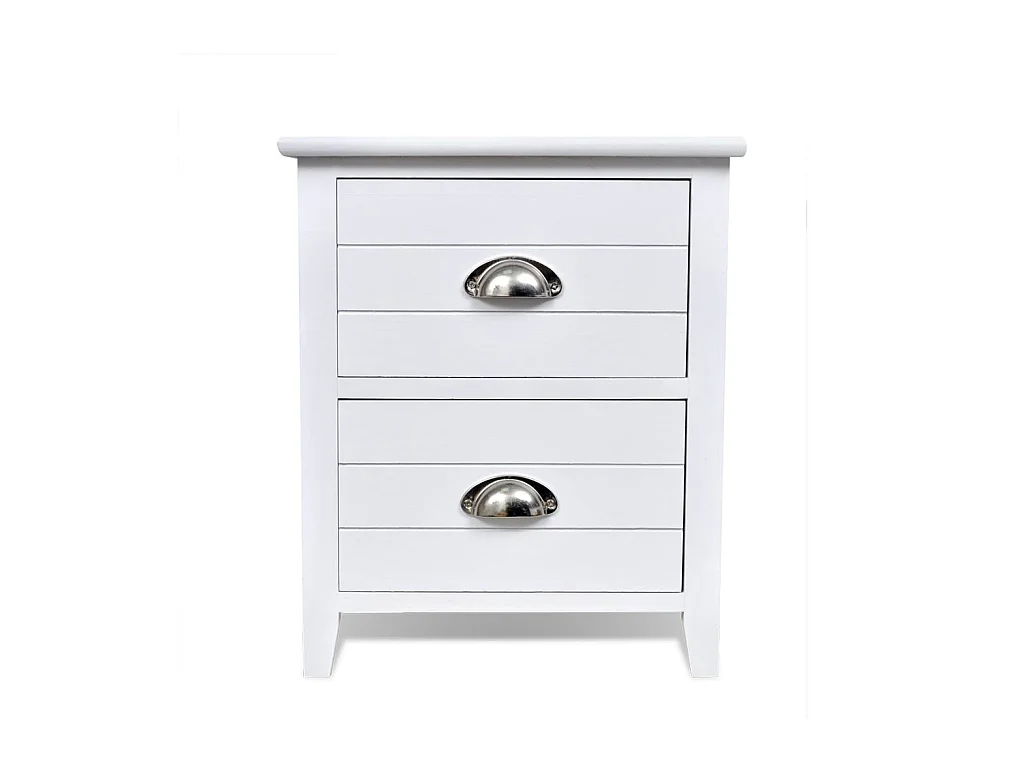 Lot de 2 tables blanche 38 x 28 x 45 cm 1402121