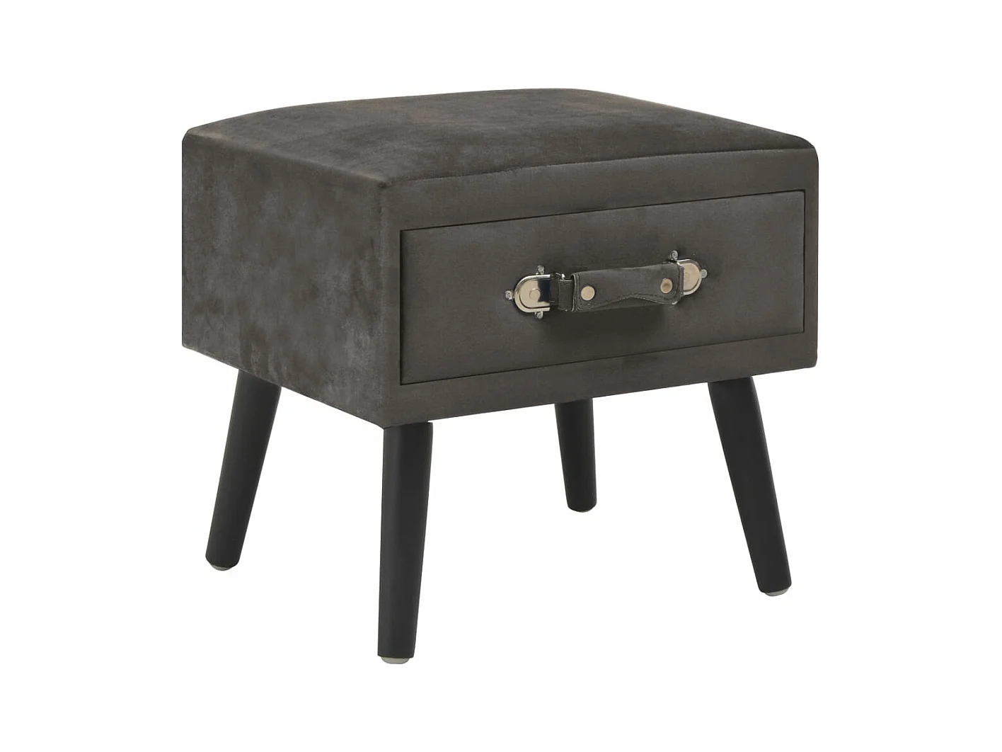 Comodino cassettiera armadio mobili camera da letto grigio 40x35x40 cm velluto 1402090