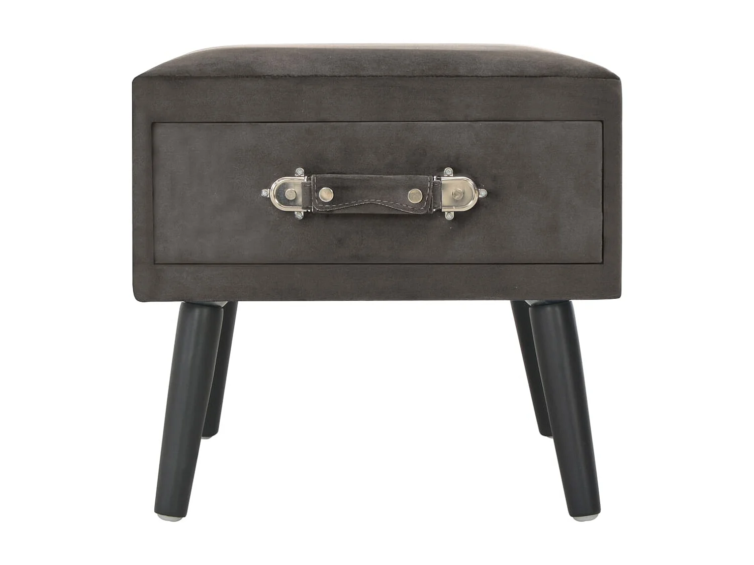 Comodino cassettiera armadio mobili camera da letto grigio 40x35x40 cm velluto 1402090