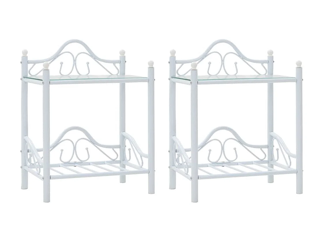 Table de nuit chevet blanche 45 x 30.5 x 60 cm 1402032