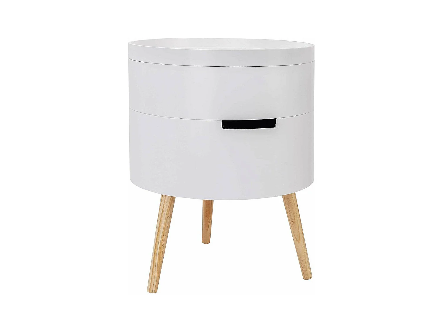 Table basse de chevet blanche 38 x 38 x 49 cm 19_0000566