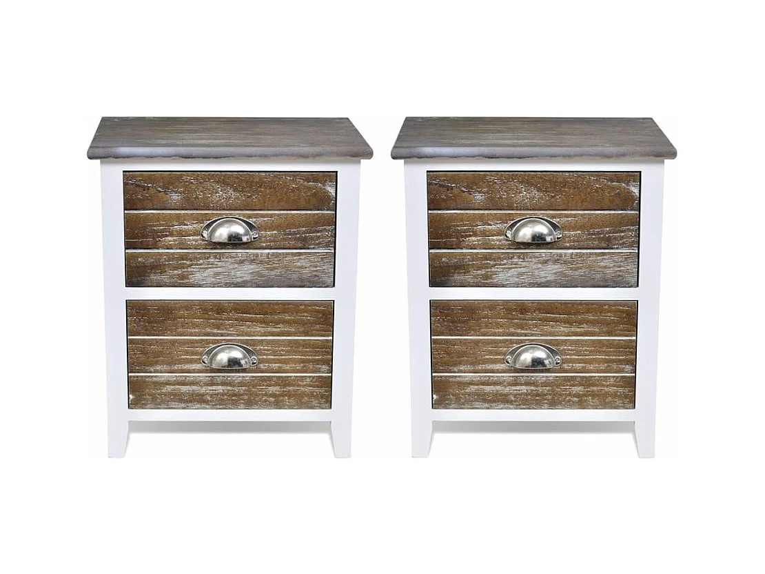 Table de nuit chevet blanche 38 x 28 x 45 cm 1402152