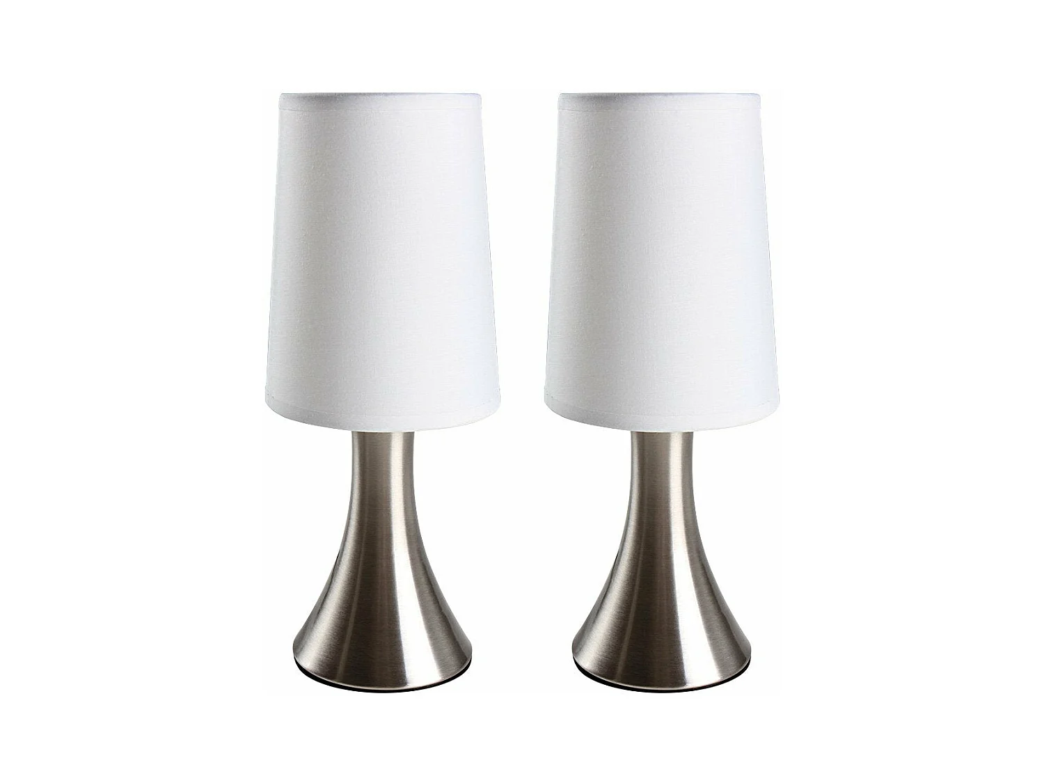 Lot de 2 lampes tissu 12.5 x 12.5 x 29.5 cm 2401036