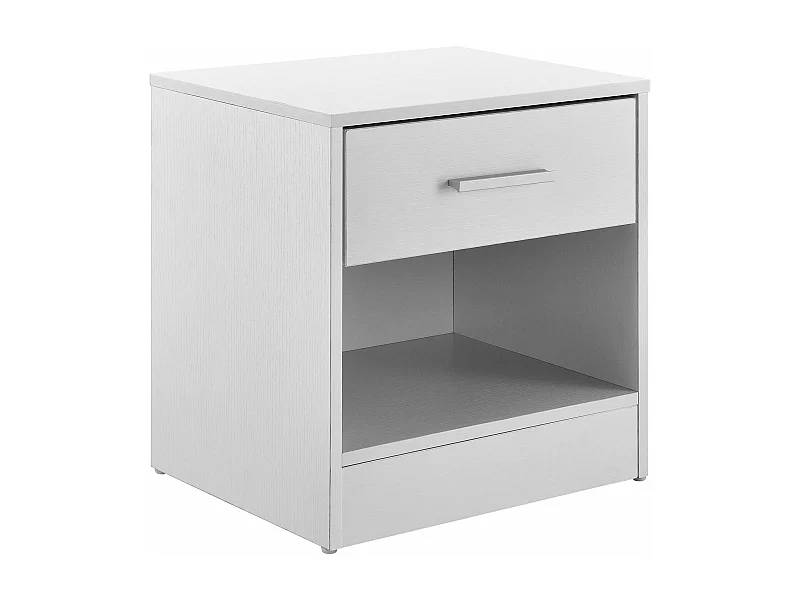 Mesita de noche con cajón de aglomerado melaminado 38 cm blanco 03_0004202