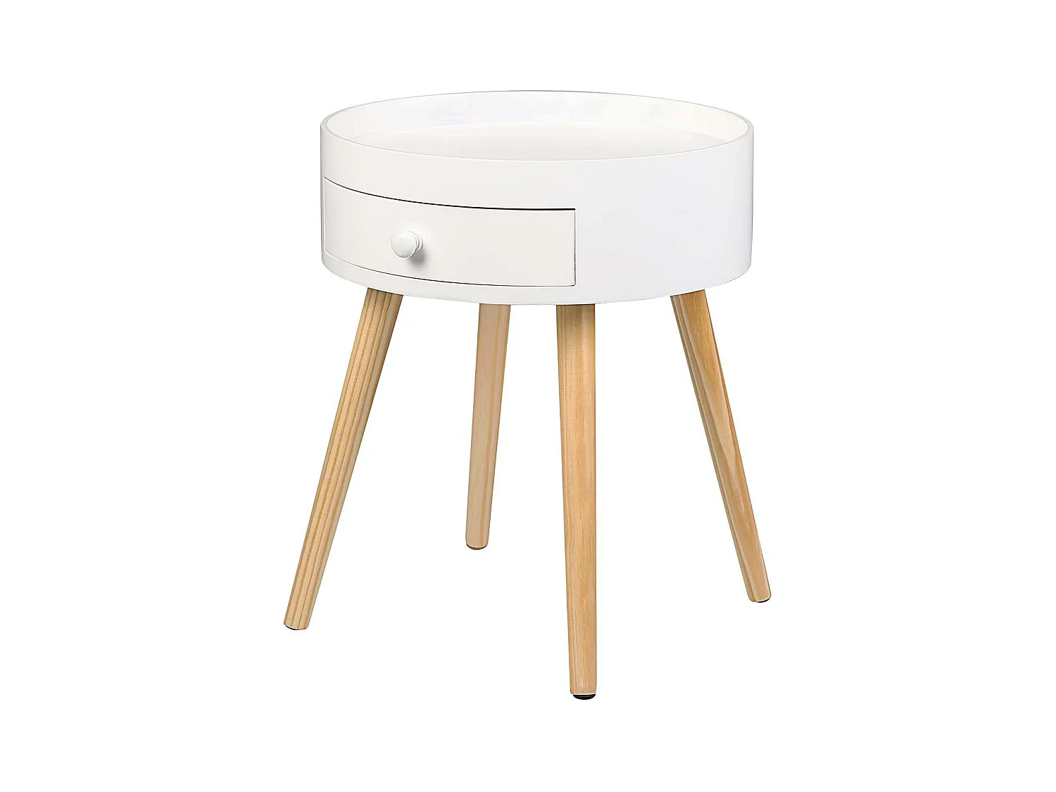 Table basse de chevet blanche 38 x 38 x 45.5 cm 19_0000175