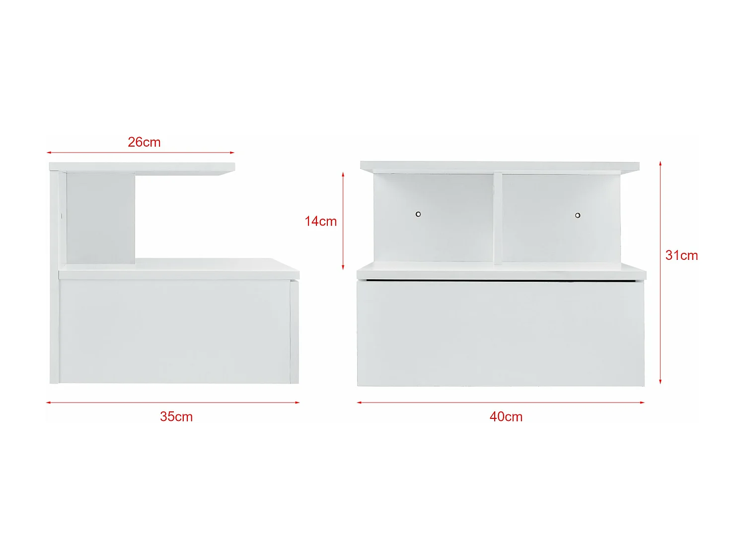 Mesita de noche con cajón de almacenaje 40 cm blanco 03_0000825