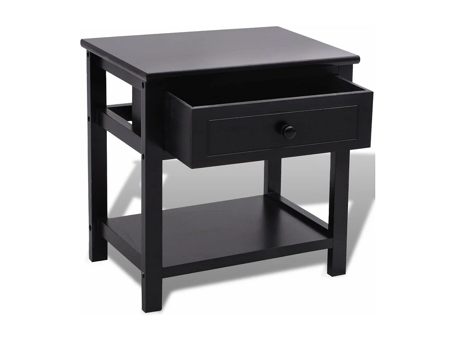Lot de 2 tables effet bois noire 40 x 29 x 42 cm 1402045