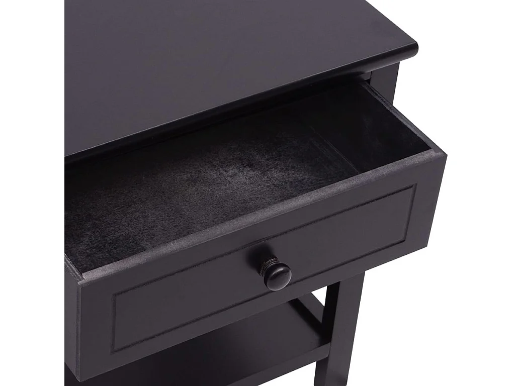 Lot de 2 tables effet bois noire 40 x 29 x 42 cm 1402045