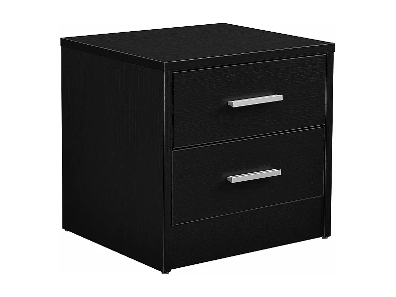 Comodino comodino 2x cassetti elegante truciolato melaminico nero 38 x 34 x 37 cm 03_0004192