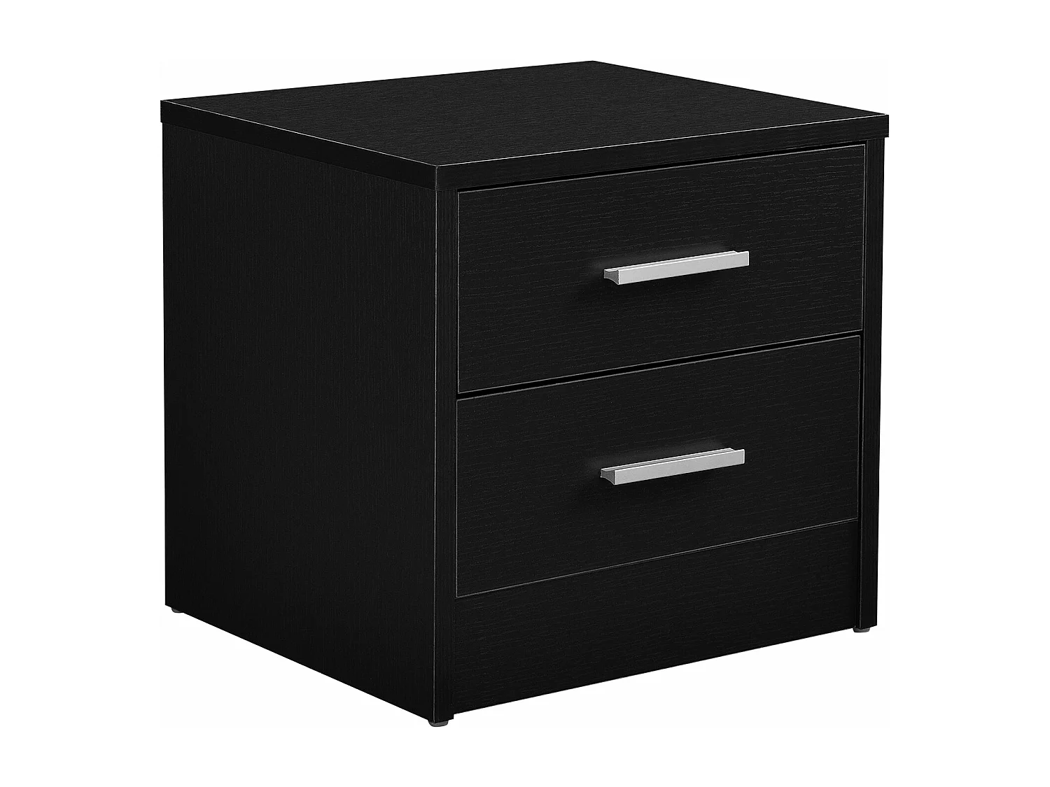 Mesita de noche mesita de noche 2x cajones elegante aglomerado de melamina negro 38 x 34 x 37 cm 03_0004192