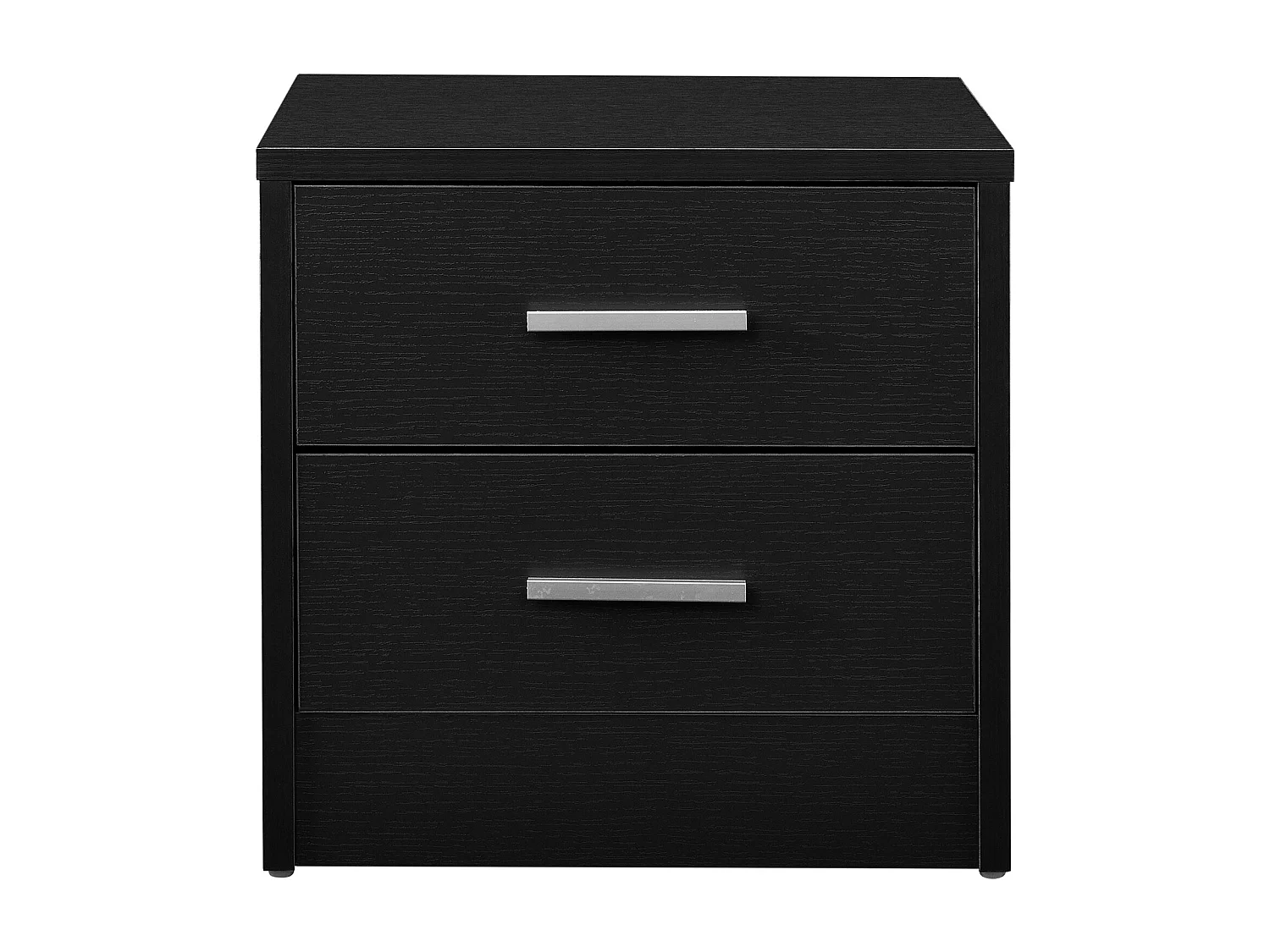 Mesita de noche mesita de noche 2x cajones elegante aglomerado de melamina negro 38 x 34 x 37 cm 03_0004192