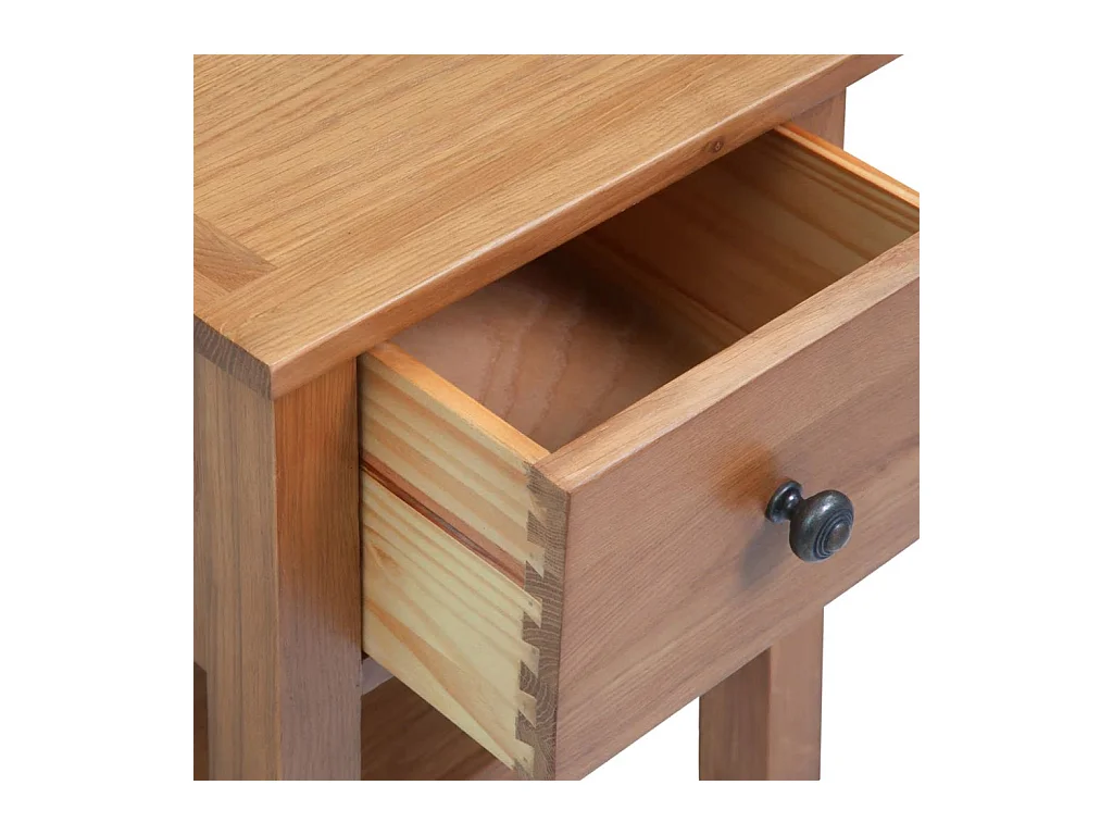 Mesa de cabeceira cômoda guarda-roupa móveis de quarto 36 x 30 x 47 cm madeira maciça de carvalho 1402182