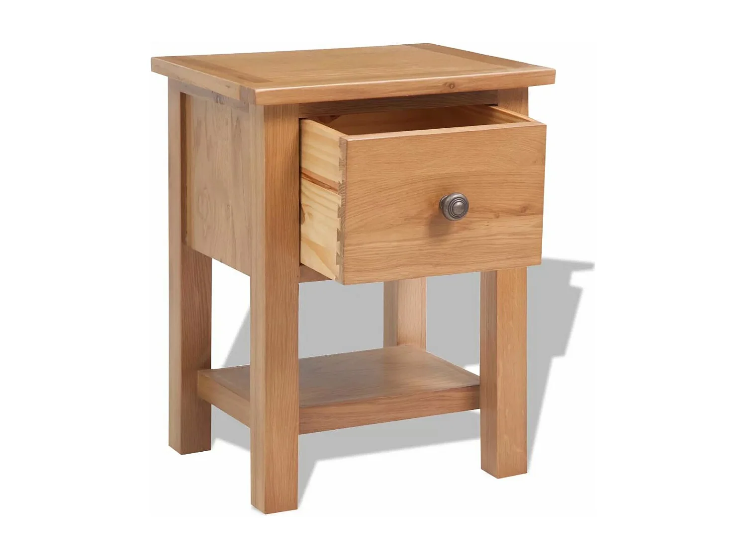 Mesa de cabeceira cômoda guarda-roupa móveis de quarto 36 x 30 x 47 cm madeira maciça de carvalho 1402182