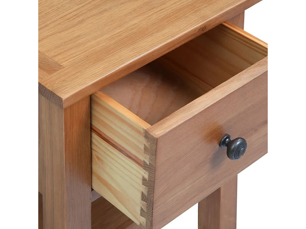 Mesa de cabeceira cômoda guarda-roupa móveis de quarto 36 x 30 x 47 cm madeira maciça de carvalho 1402182