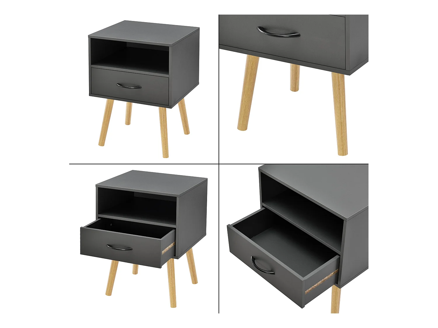 Table de chevet de gris 42 x 40 x 57 cm 03_0006230