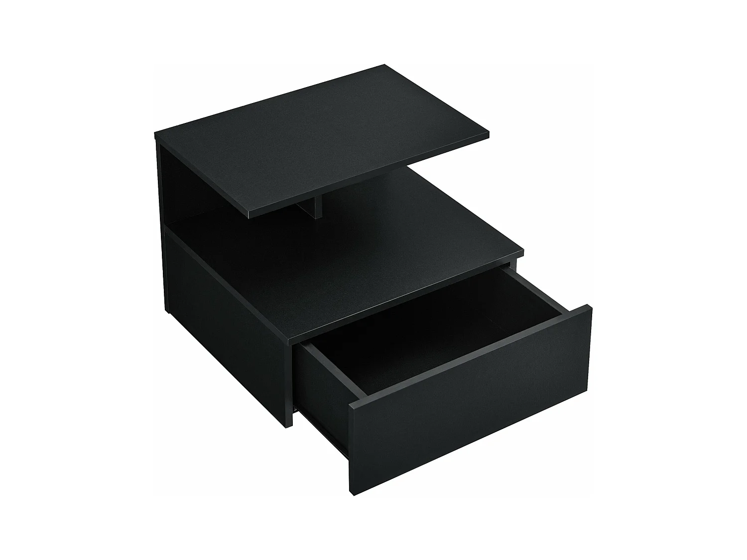 Comodini pensile con cassetto portaoggetti 40 cm nero 03_0000829