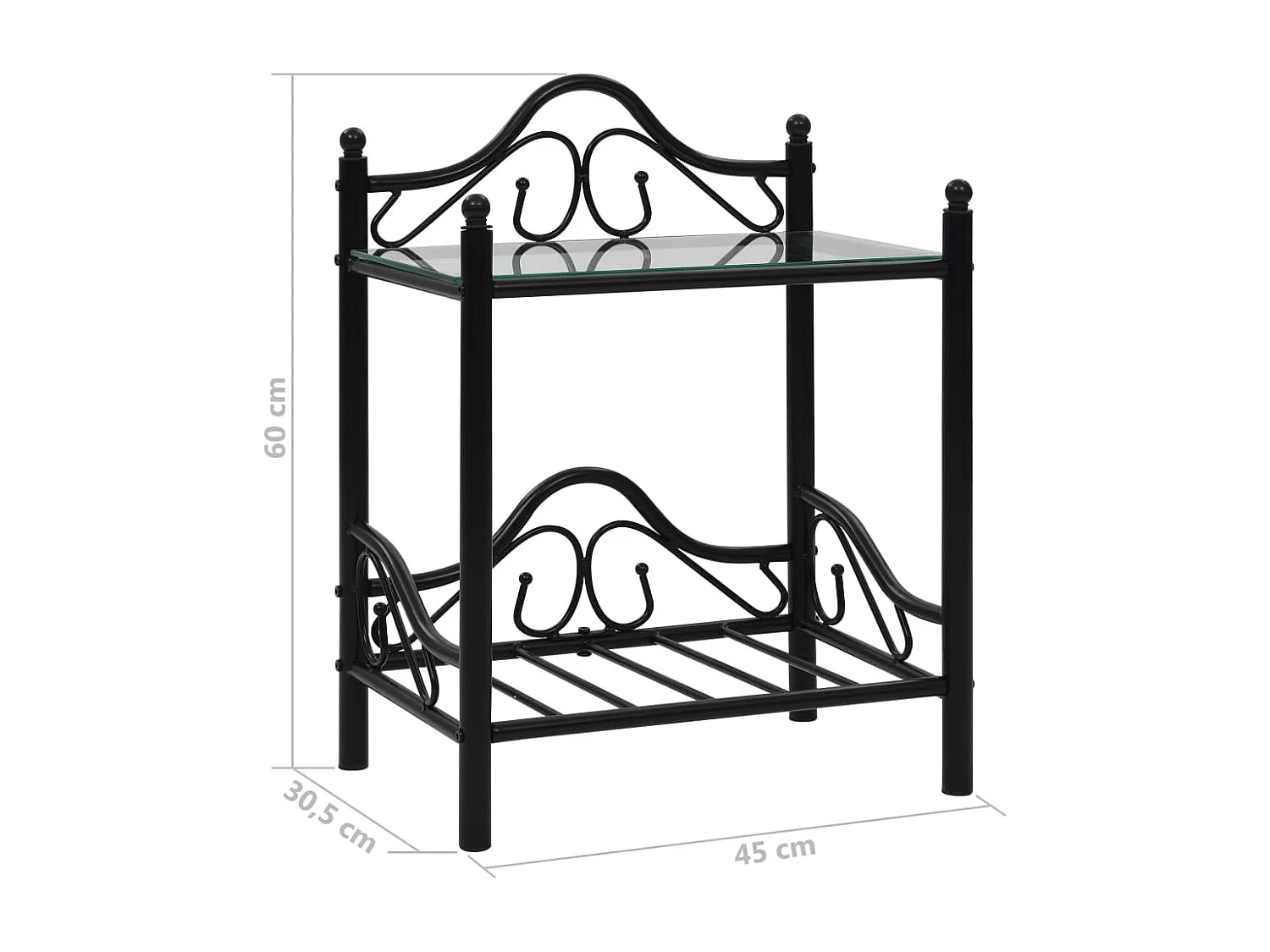 Table de nuit chevet 45 x 30.5 x 60 cm 1402030