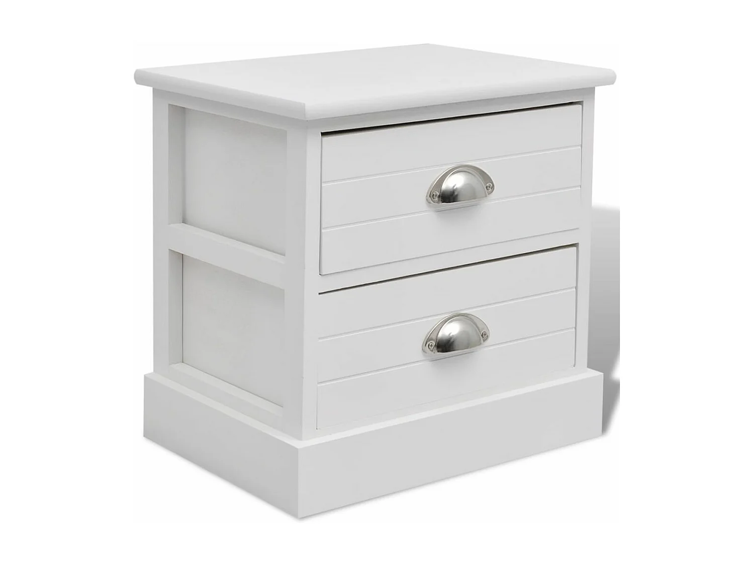 Mesita de noche, cómoda, mueble de dormitorio, blanco 1402078