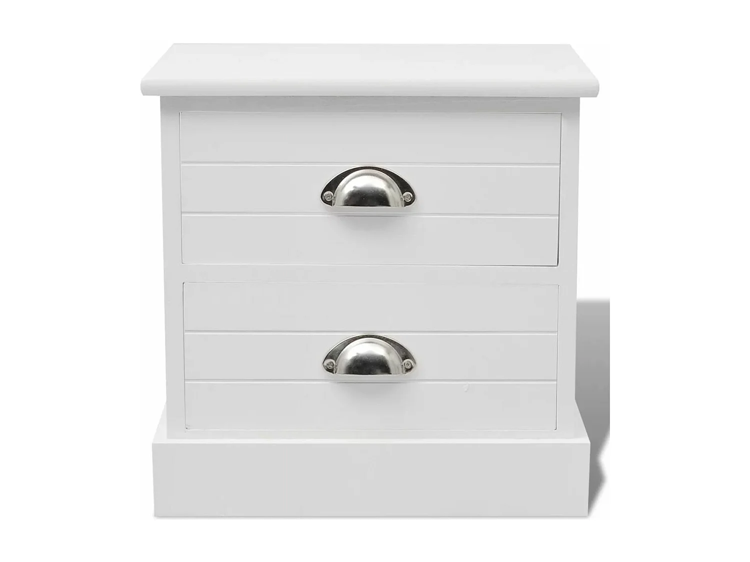 Mesita de noche, cómoda, mueble de dormitorio, blanco 1402078