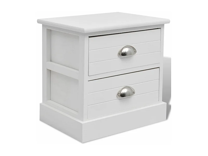 Table de nuit chevet blanche 38 x 28 x 38 cm 1402078