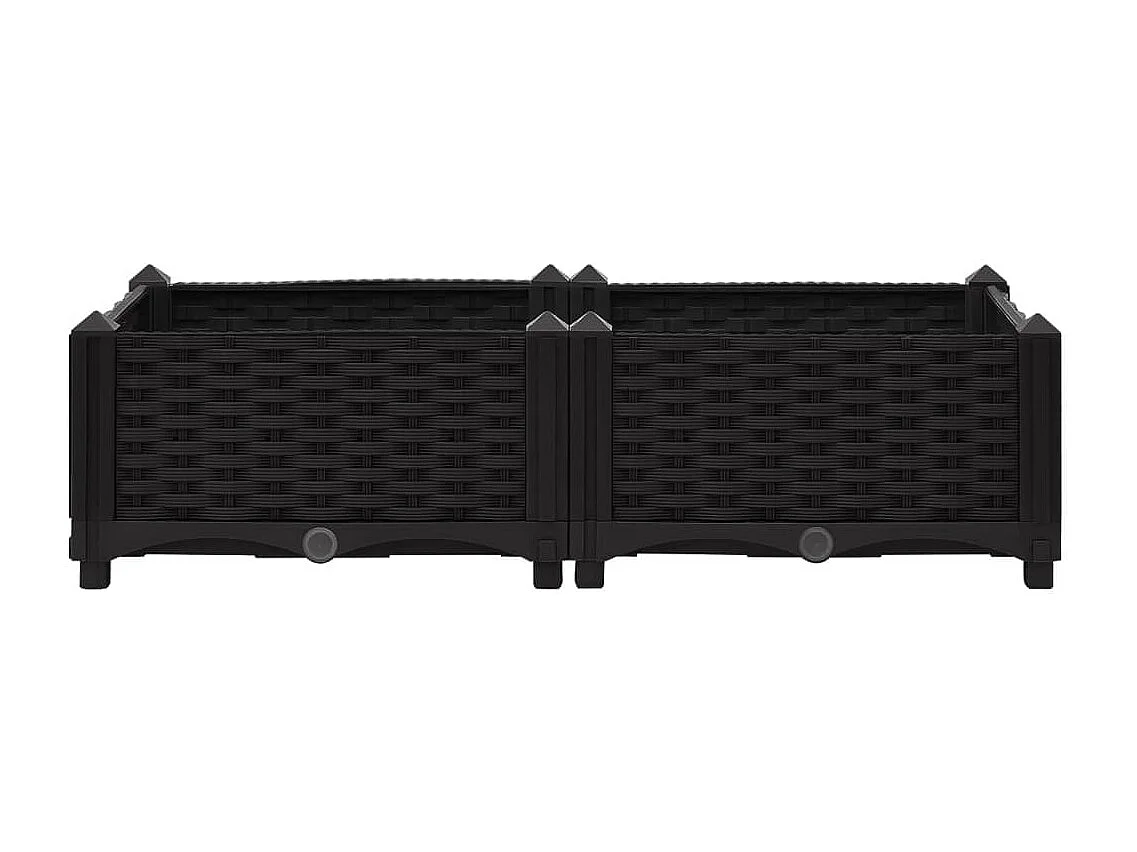 Macetero elevado plantas flores jardín 80 x 40 x 23 cm polipropileno 02_0000944