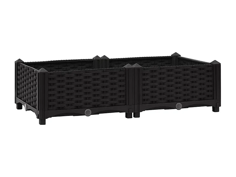 Macetero elevado plantas flores jardín 80 x 40 x 23 cm polipropileno 02_0000944