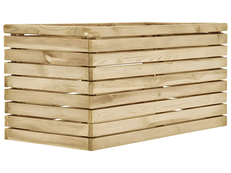 Fioriera rialzata per piante fiori giardino 100 x 50 x 50 cm legno di pino impregnato 02_0000898