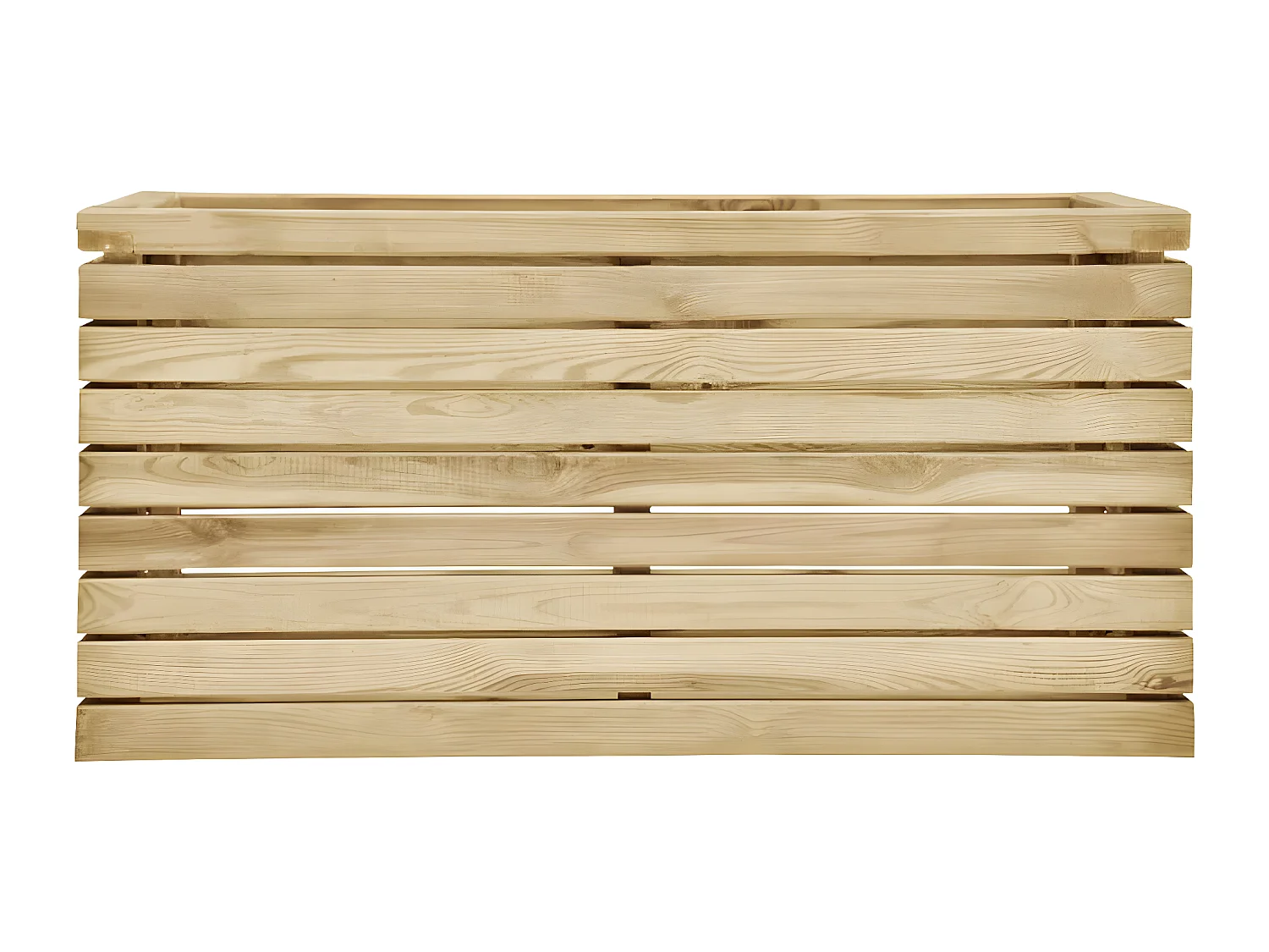 Jardinera elevada para plantas flores y jardín 100 x 50 x 50 cm madera de pino impregnada 02_0000898