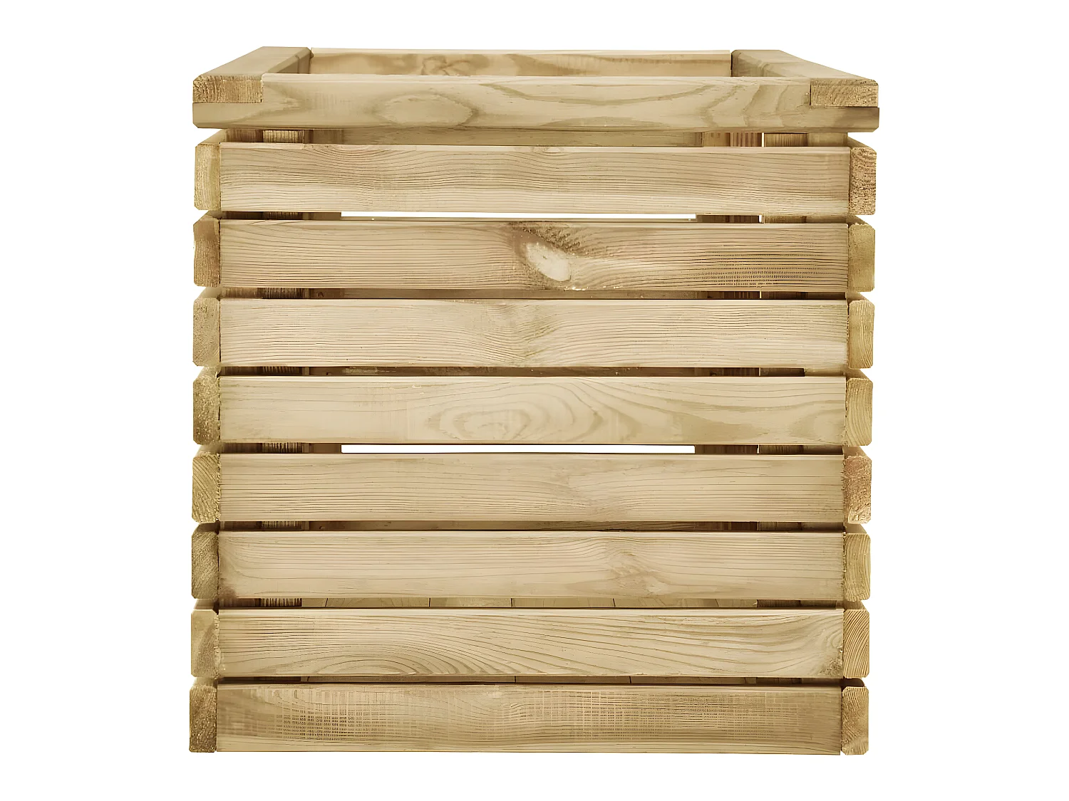 Jardinera elevada para plantas flores y jardín 100 x 50 x 50 cm madera de pino impregnada 02_0000898