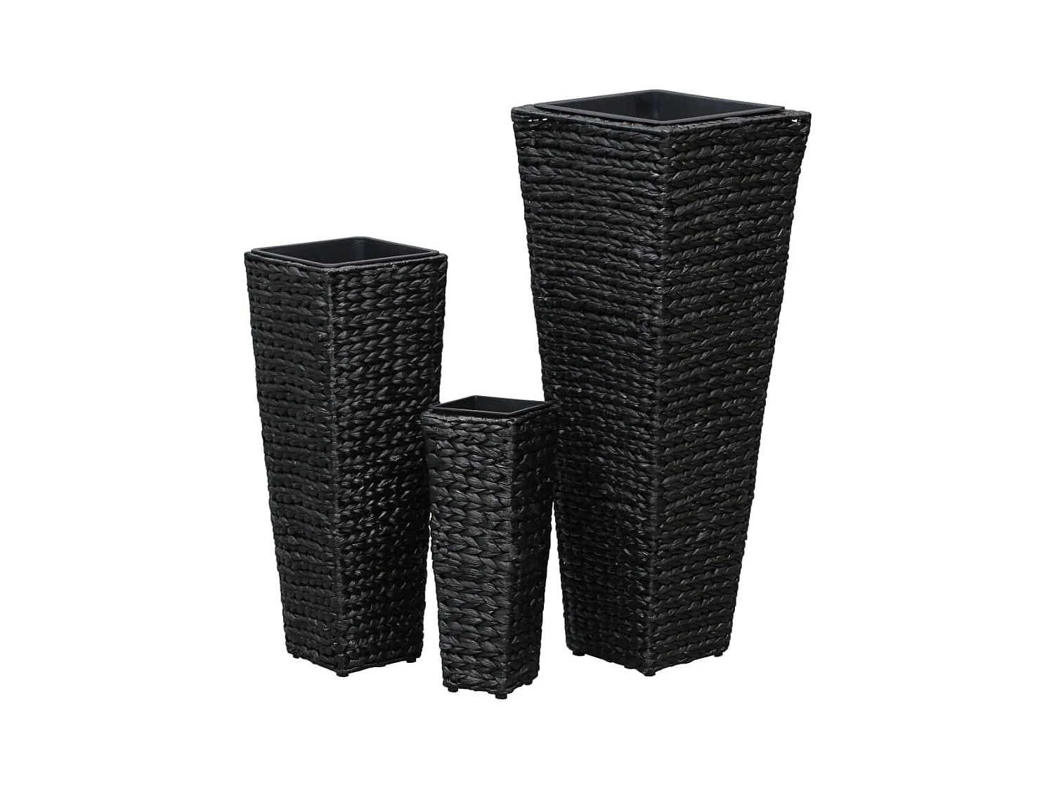 Jardinière lit surélevé plantes noire 30 x 30 x 80 cm 02_0001343