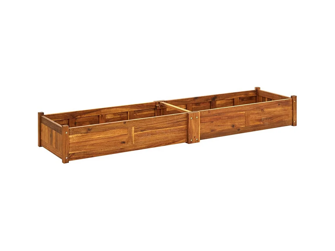 Jardinière lit surélevé plantes bois marron 200 x 50 x 25 cm 02_0001187