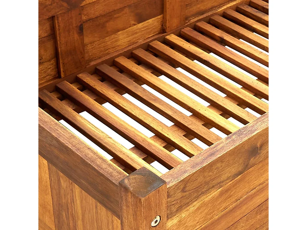 Macetero elevado plantas flores jardín 200 x 50 x 25 cm madera de acacia 02_0001187