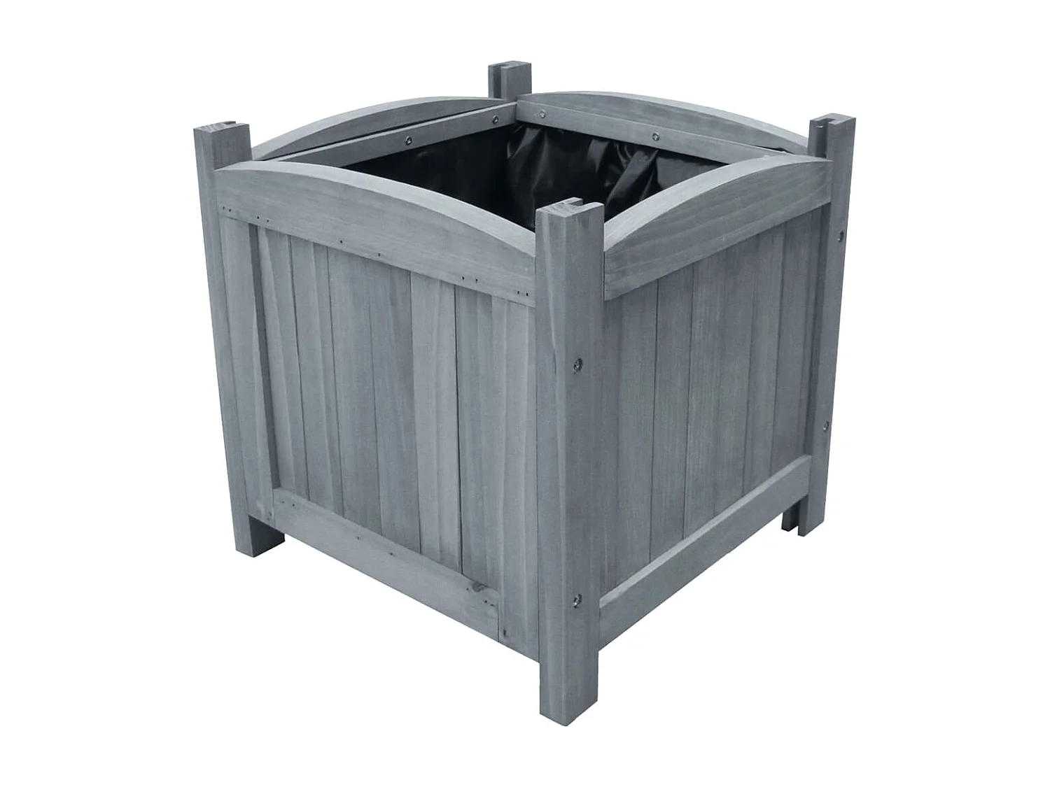 Jardinera arriate elevado plantas flores jardín 2 piezas 30 x 30 x 30 cm madera maciza de abeto 02_0001337