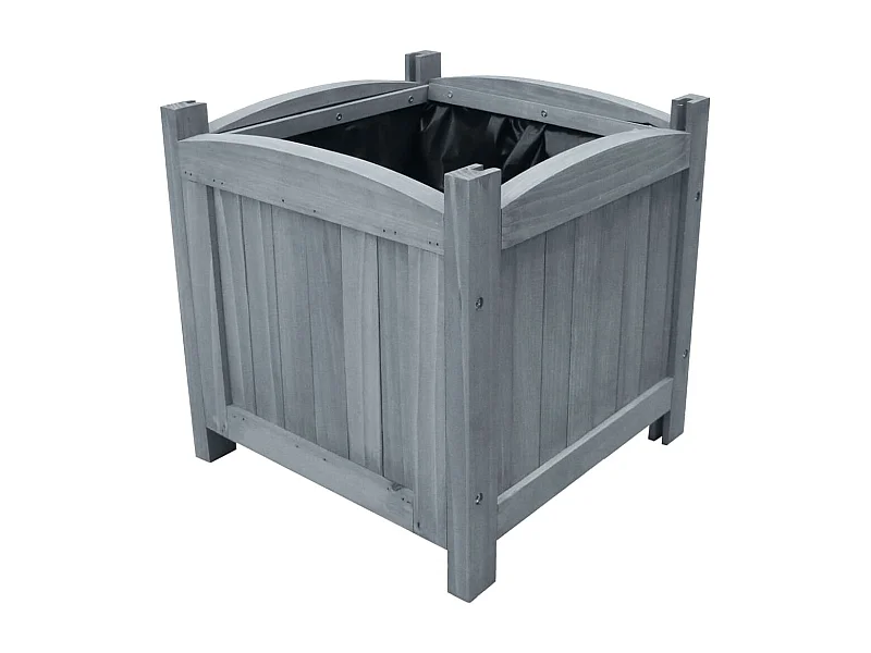 Jardinera arriate elevado plantas flores jardín 2 piezas 30 x 30 x 30 cm madera maciza de abeto 02_0001337