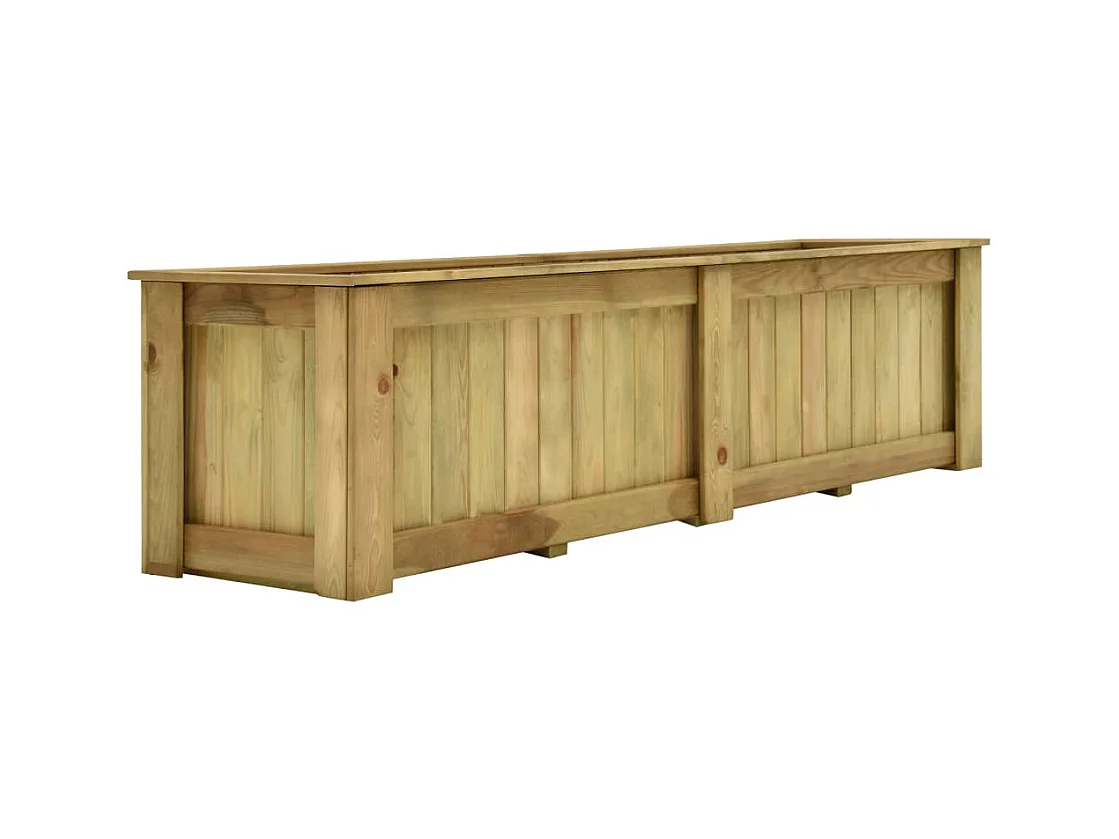 Jardinière surélevée fleurs plantes bois marron 196 x 50 x 50 cm 02_0000845
