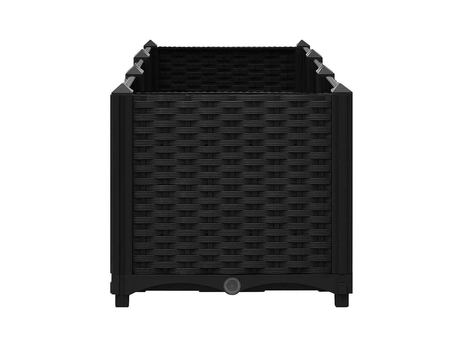 Jardinière lit surélevé plantes noire 120 x 40 x 38 cm 02_0000907