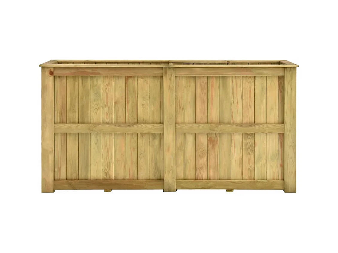 Jardinière surélevée 196 cm bois marron 196 x 50 x 100 cm 02_0000844