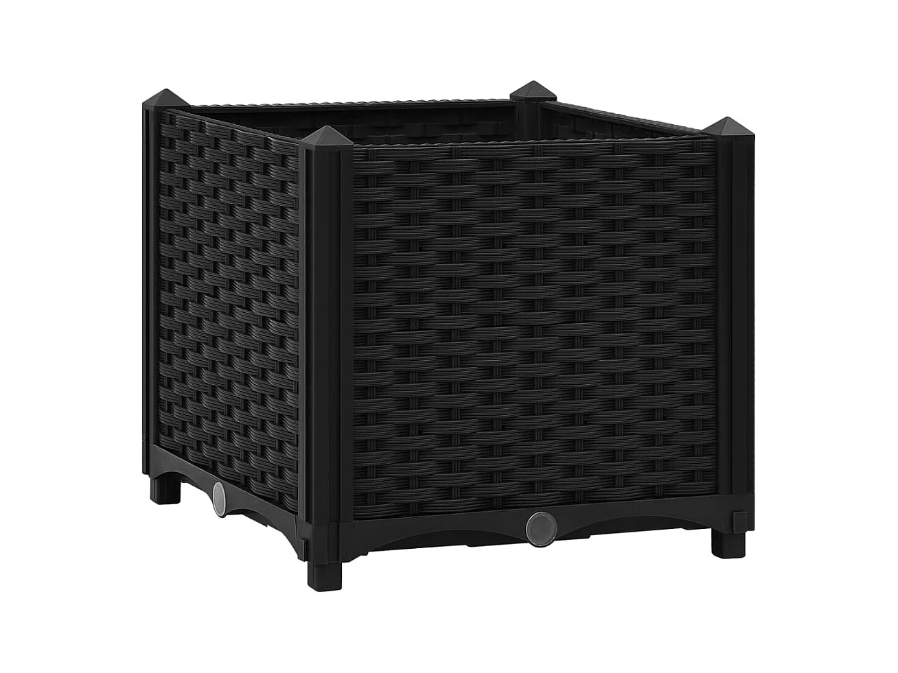 Jardinière lit surélevé plantes noire 40 x 40 x 38 cm 02_0000930