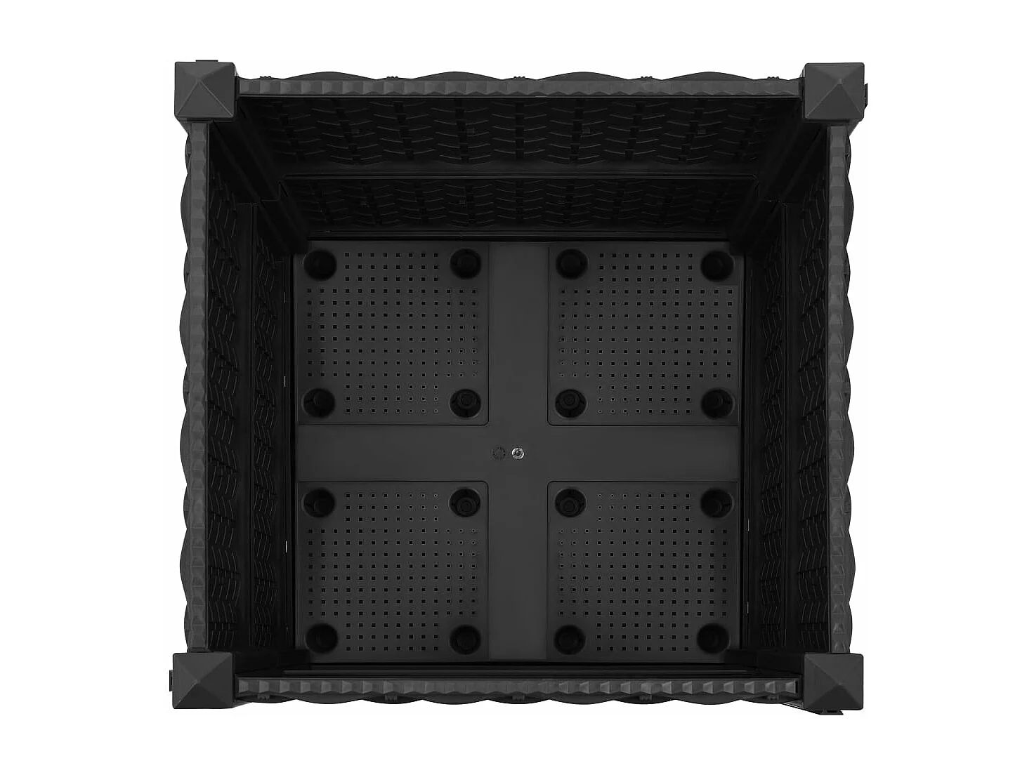 Jardinière lit surélevé plantes noire 40 x 40 x 38 cm 02_0000930