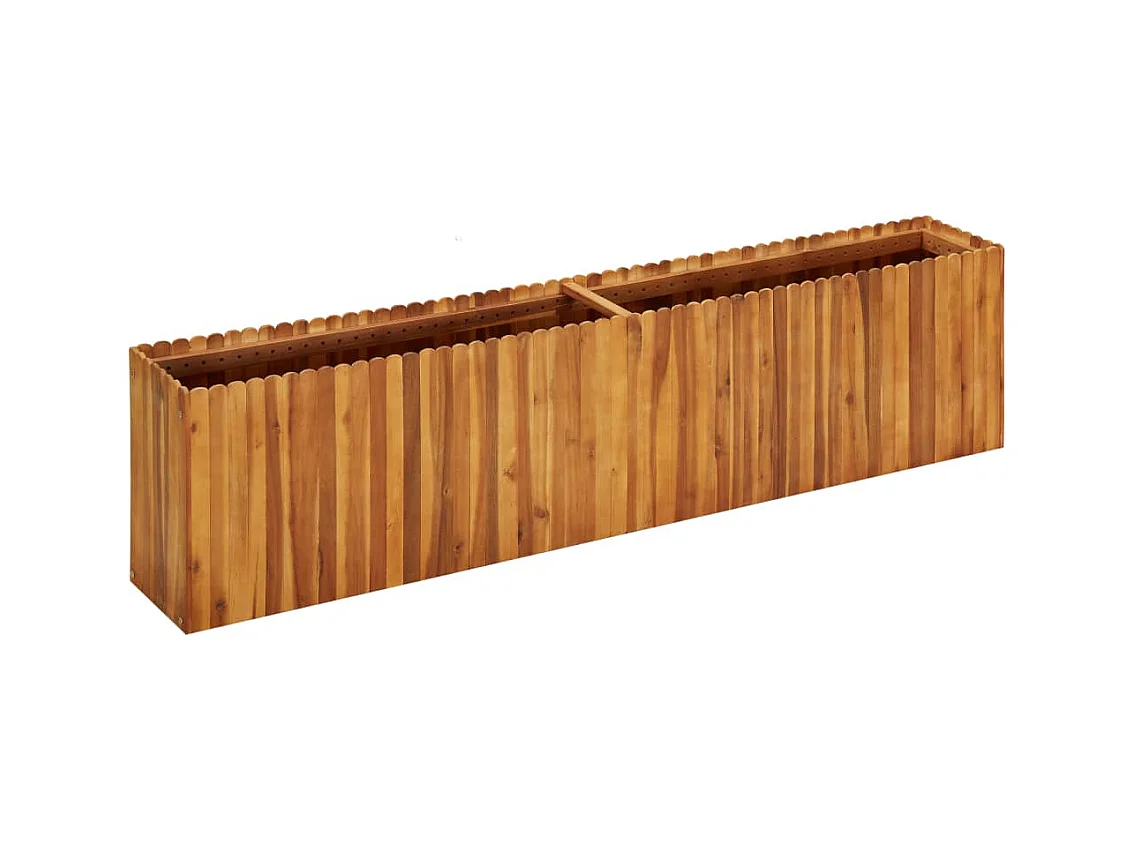 Jardinière lit surélevé plantes bois marron 200 x 30 x 50 cm 02_0001013