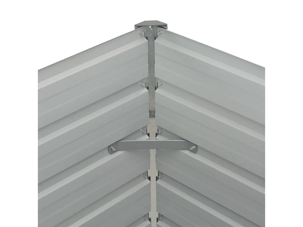 Jardinera elevada 160 x 80 x 77 cm acero galvanizado marrón 02_0000859